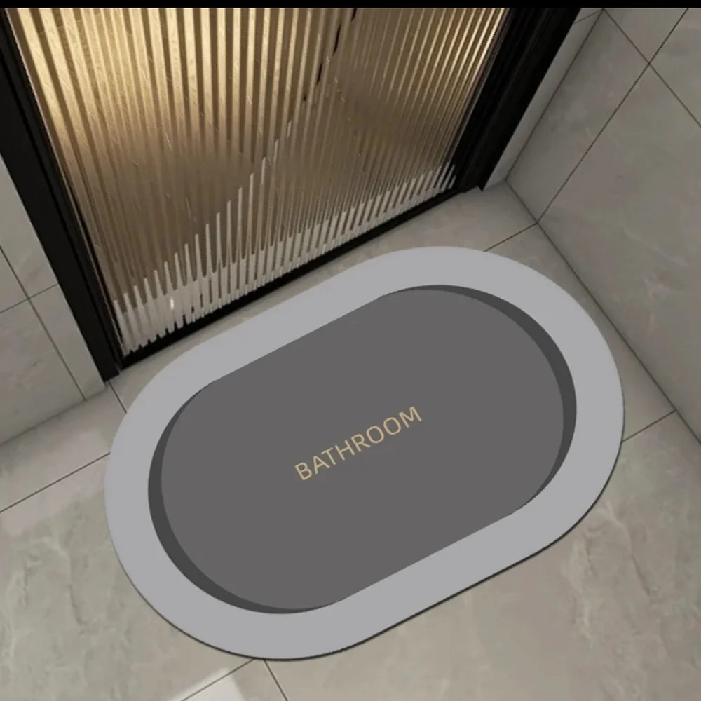 Non Slip Diatom Mud Shower Mats Super Absorbent